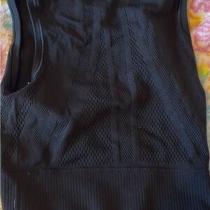 Black Mesh Sleeveless Top